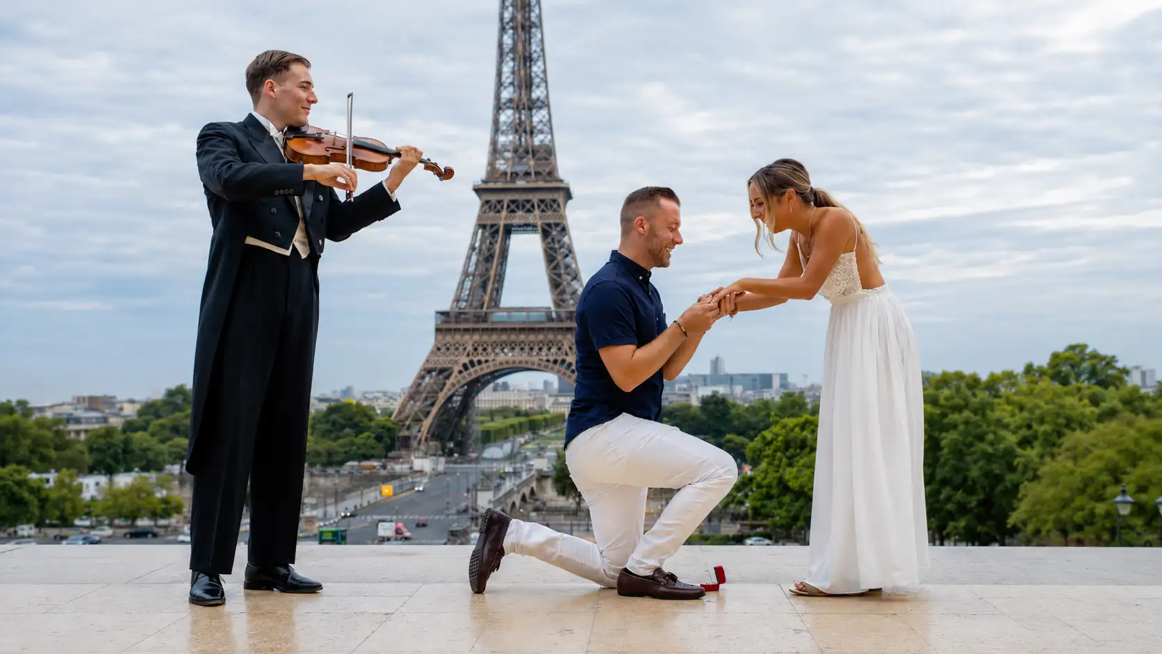 Marriage proposal moment